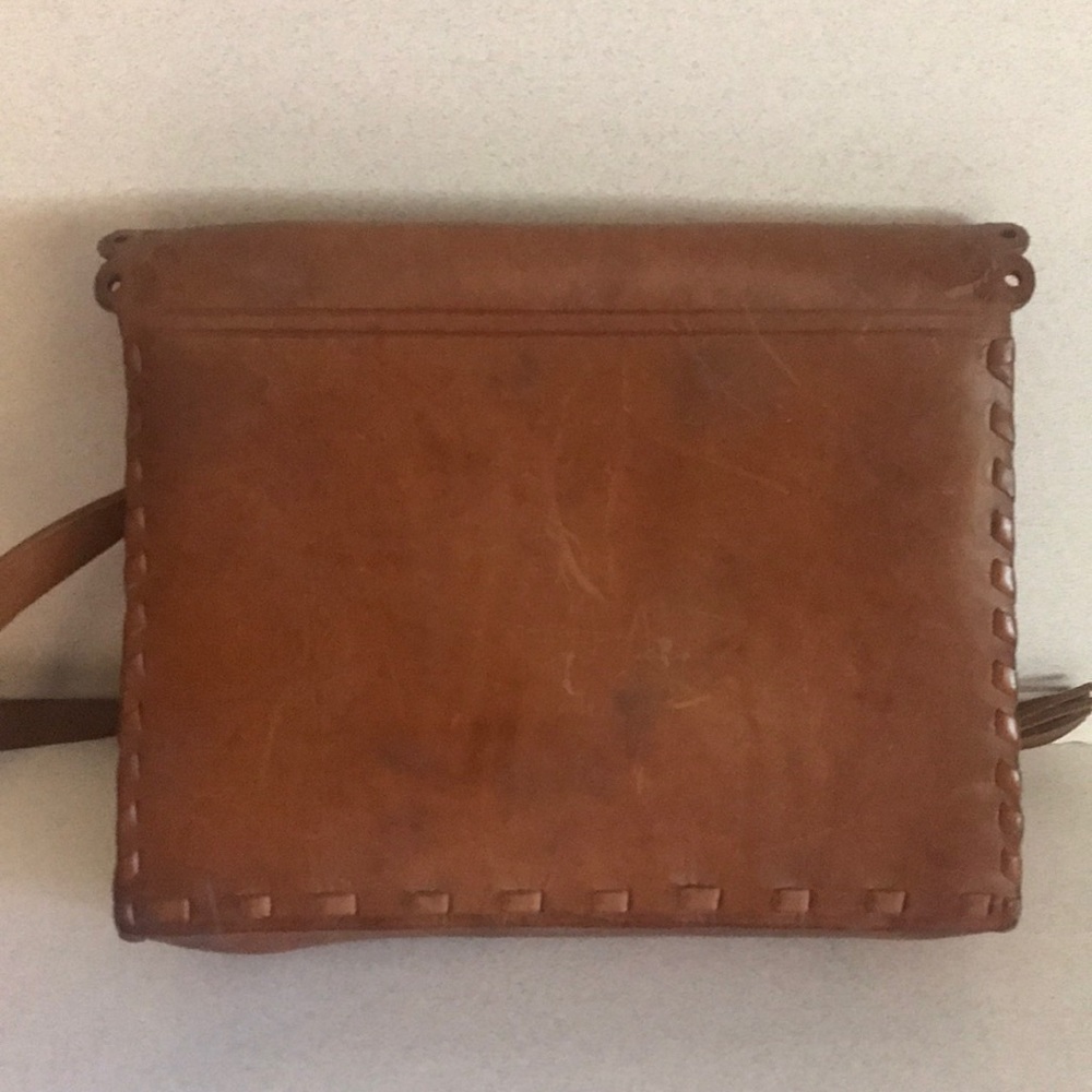Vintage Leather Tooled Shoulder Bag 60’s 70’s - Picture 5 of 15